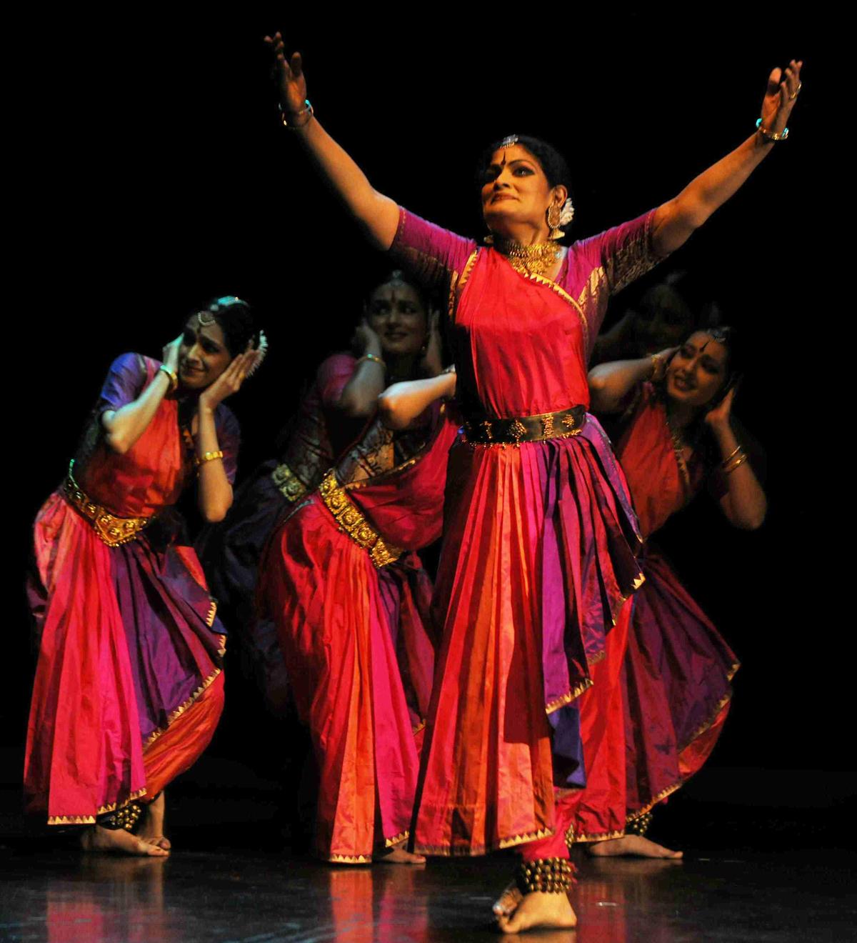 Geeta Chandran during a thematic performance 